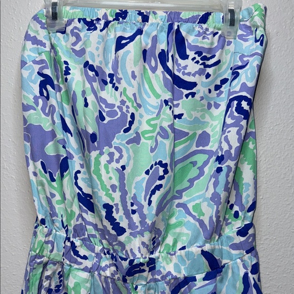 Lilly Pulitzer Blue and Green Floral Jumpsuit - Picture 3 of 6